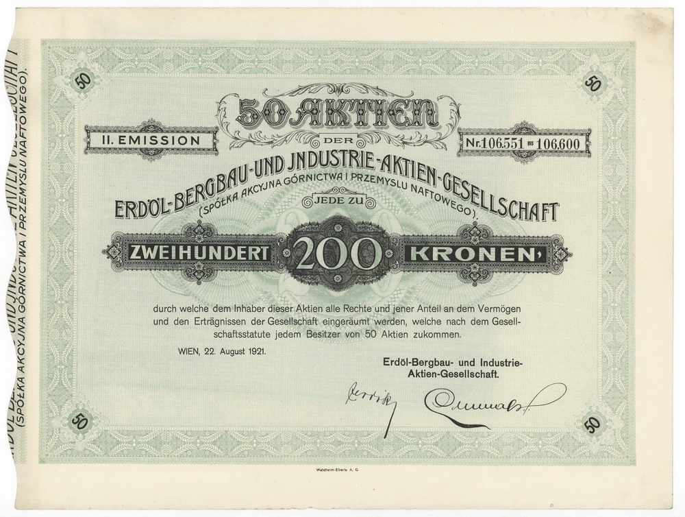 Zdjęcie akcji Spółka Akcyjna Górnictwa i Przemysłu Naftowego