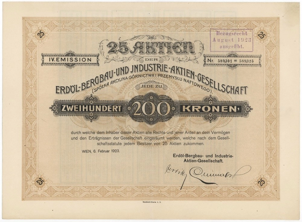 Zdjęcie akcji Spółka Akcyjna Górnictwa i Przemysłu Naftowego