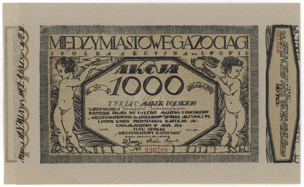 Zdjęcie akcji Międzymiastowe Gazociągi Spółka Akcyjna we Lwowie