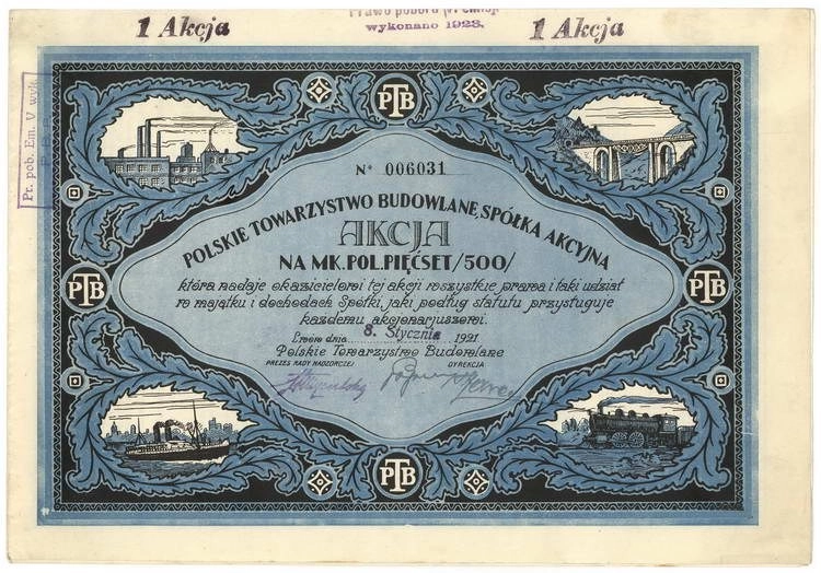 Zdjęcie akcji Polskie Towarzystwo Budowlane Spółka Akcyjna