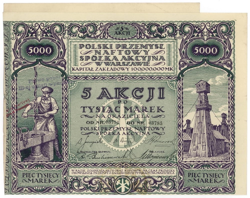 Zdjęcie akcji Polski Przemysł Naftowy Spółka Akcyjna