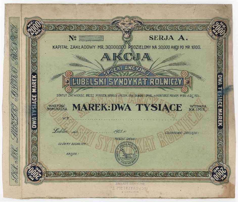 Zdjęcie akcji Lubelski Syndykat Rolniczy Spółka Akcyjna