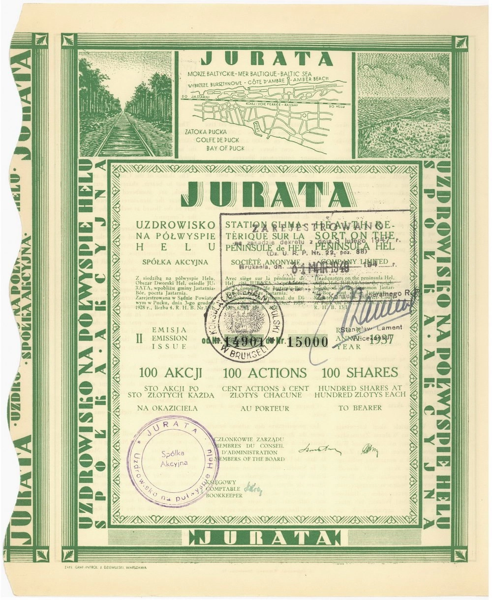 Zdjęcie akcji "Jurata" Uzdrowisko na Półwyspie Helu Spółka Akcyjna