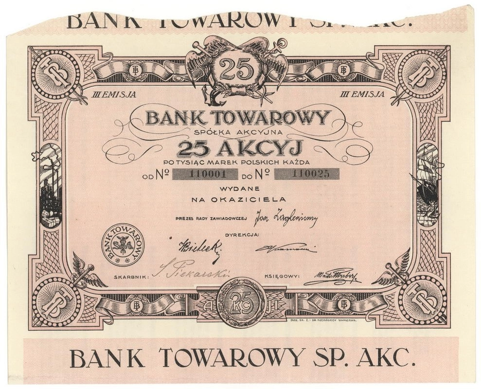 Zdjęcie akcji Bank Towarowy Spółka Akcyjna