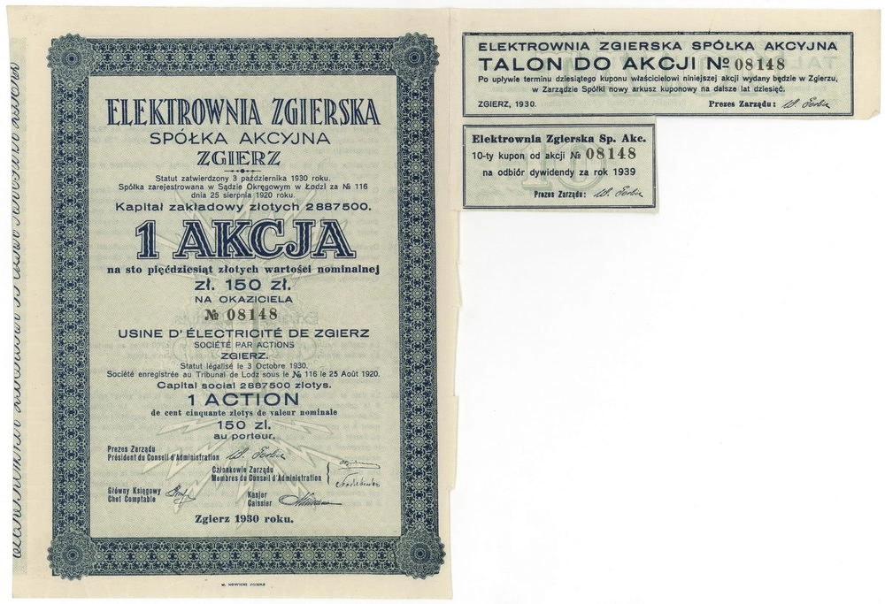 Zdjęcie akcji Elektrownia Zgierska Spółka Akcyjna