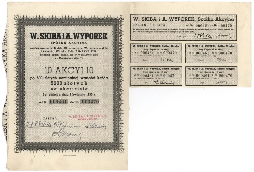 Zdjęcie akcji "W. Skiba i A. Wyporek" Spółka Akcyjna