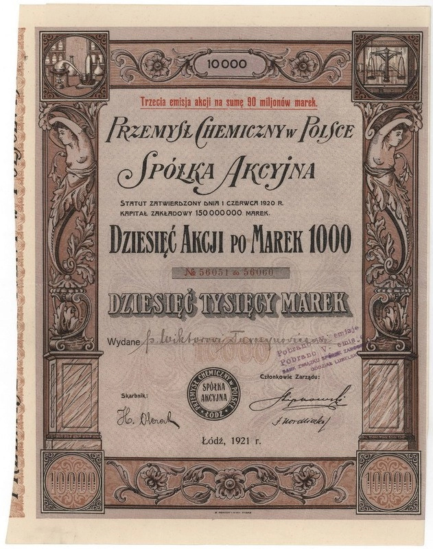 Zdjęcie akcji Przemysł Chemiczny w Polsce Spółka Akcyjna