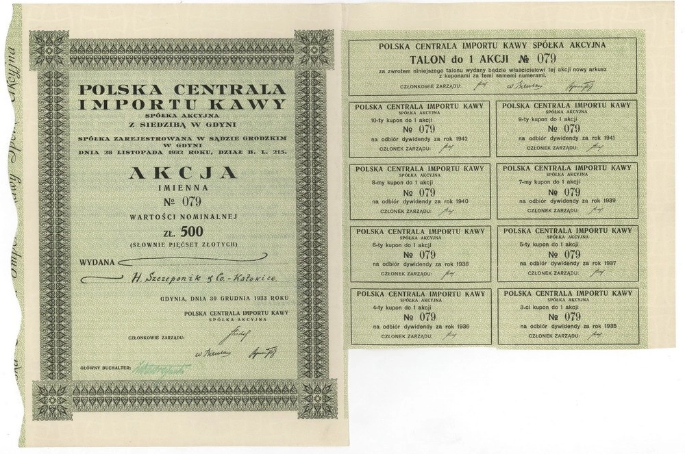 Zdjęcie akcji Polska Centrala Importu Kawy Spółka Akcyjna