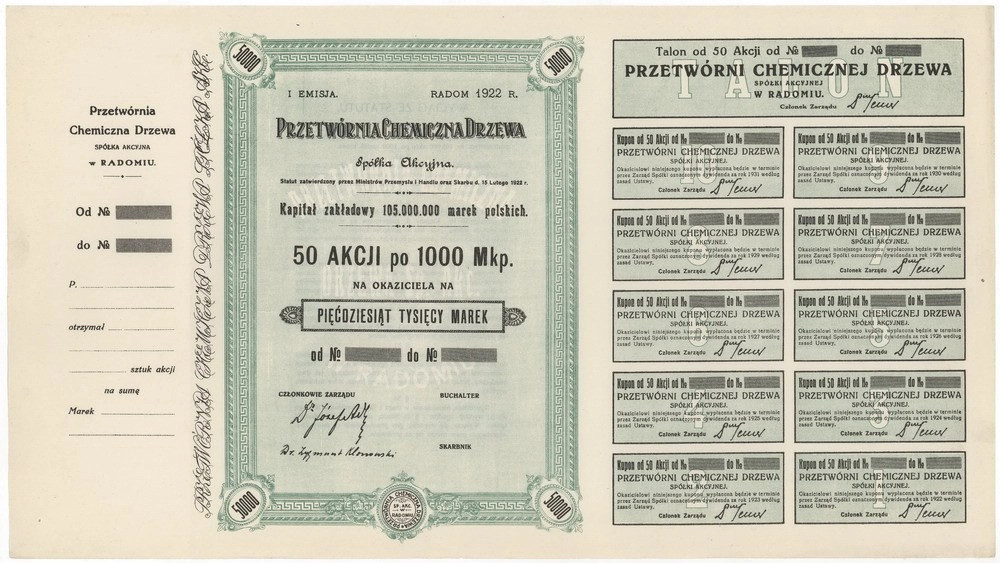 Zdjęcie akcji Przetwórnia Chemiczna Drzewa Spółka Akcyjna