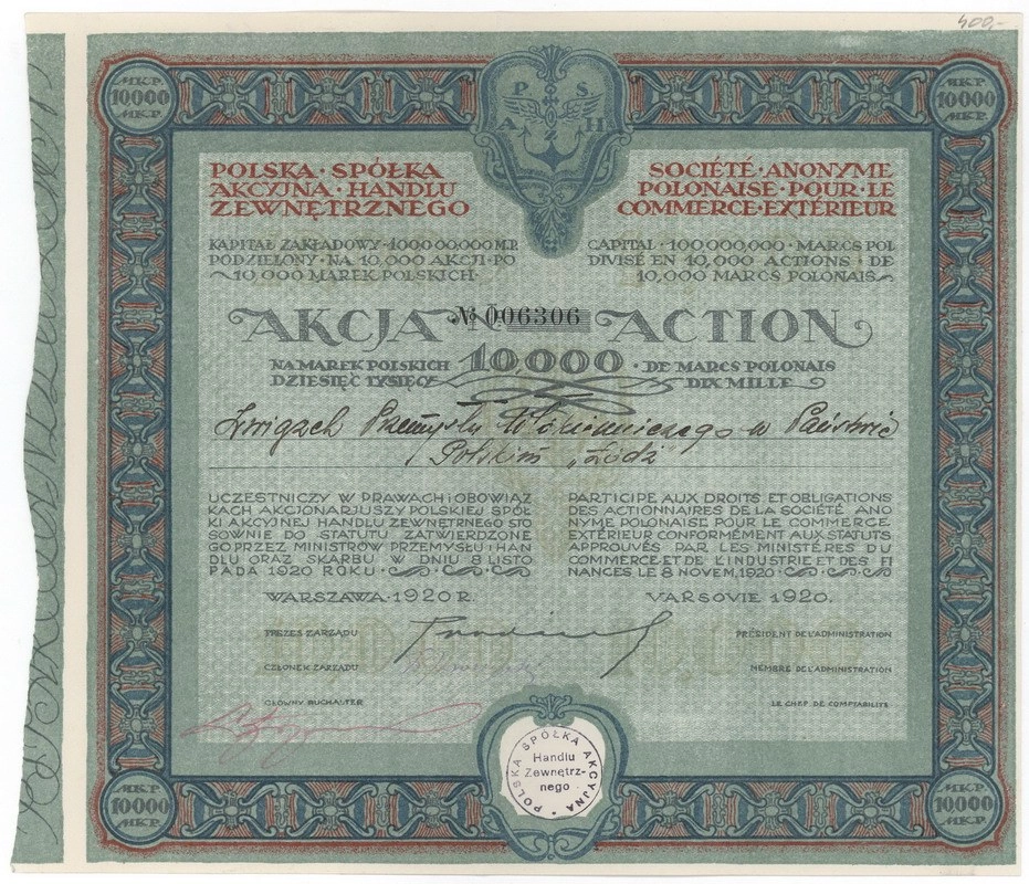 Zdjęcie akcji Polska Spółka Akcyjna Handlu Zewnętrznego