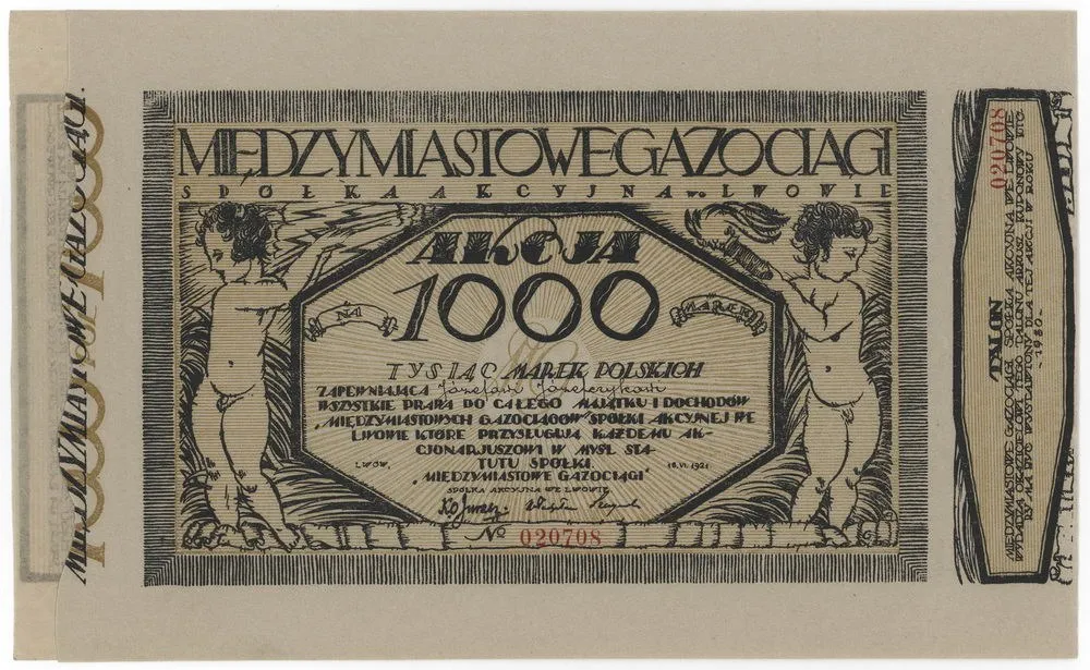 Zdjęcie akcji Międzymiastowe Gazociągi Spółka Akcyjna we Lwowie